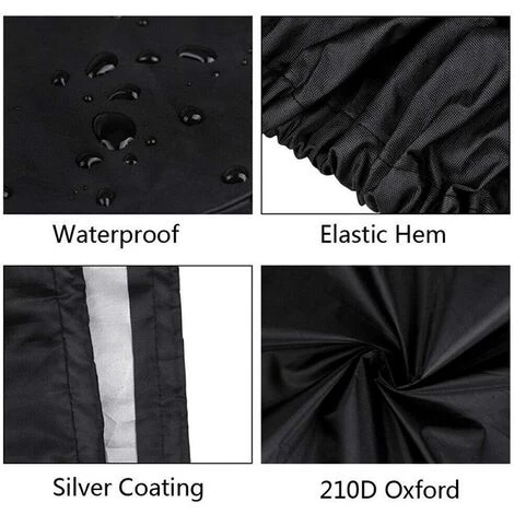 HKLFFJA Bâche Voiture, Couverture Pour La Couverture De Tondeuse à Lawn Du Tracteur Solaire Imperméable Tous Protection Météo (Color Name : Black, Size : S) 6 HKLFFJA Bâche Voiture, Couverture Pour La Couverture De Tondeuse à Lawn Du Tracteur Solaire Imperméable Tous Protection Météo (Color Name : Black, Size : S) – Image 4