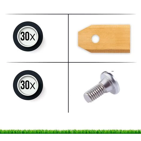 SUPERMARKET 30x LONGUE DURÉE Lames De TondeuseTondeuses Robotiques - Lame Robot Tondeuse En Titane + 30 Vis,Superma,or 4 SUPERMARKET 30x LONGUE DURÉE Lames De TondeuseTondeuses Robotiques - Lame Robot Tondeuse En Titane + 30 Vis,Superma,or – Image 2