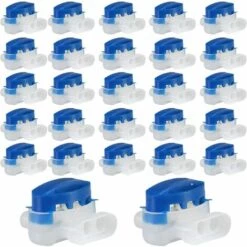 SUPERMARKET 40 PCS Connecteurs Cable Robot Tondeuse Remplis De Gel Résine, Connecteurs Étanche 314 Pour Connecteurs Robot Tondeuse Automower- Étanches, Sûrs, Dénudage Inutile,Superma,bleu