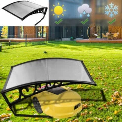 Hengda Garage Pour Tondeuse à Gazon Protection Solaire Robot De Tonte Toit Capot De Protection Outils De Jardinage - Noir -France Tondeuse Soldes Boutique 55624520 5