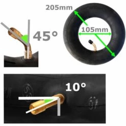 CYCLINGCOLORS Chambre à Air 8 1/2x2" 8.5x2" (ETRTO 50-120) 225x55 Valve Coudée 45° Schrader Universelle 8 CYCLINGCOLORS Chambre à Air 8 1/2x2" 8.5x2" (ETRTO 50-120) 225x55 Valve Coudée 45° Schrader Universelle -France Tondeuse Soldes Boutique 56059133 3