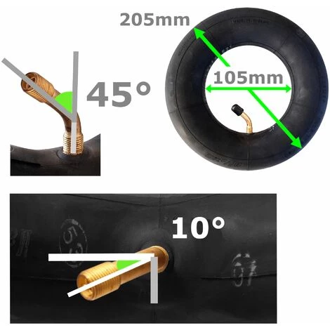 CYCLINGCOLORS Chambre à Air 8 1/2x2" 8.5x2" (ETRTO 50-120) 225x55 Valve Coudée 45° Schrader Universelle 5 CYCLINGCOLORS Chambre à Air 8 1/2x2" 8.5x2" (ETRTO 50-120) 225x55 Valve Coudée 45° Schrader Universelle – Image 3