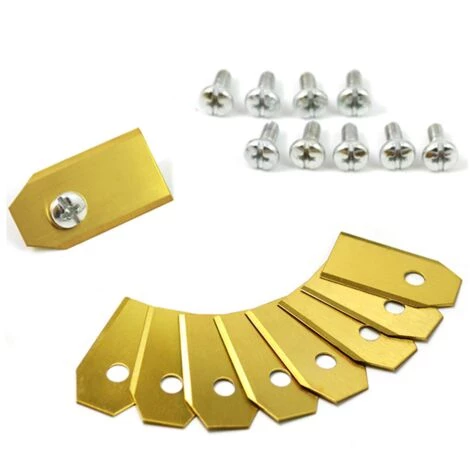 IRISFR 45 Couteaux En Titane Lames De 0,75 Mm Avec 9 Vis Compatibles Avec La Tondeuse Robot Husqvarna Automower Gardena 105 310 315 320 420 430x R40i Et Autres (durable)or,Lilaris 3 IRISFR 45 Couteaux En Titane Lames De 0,75 Mm Avec 9 Vis Compatibles Avec La Tondeuse Robot Husqvarna Automower Gardena 105 310 315 320 420 430x R40i Et Autres (durable)or,Lilaris