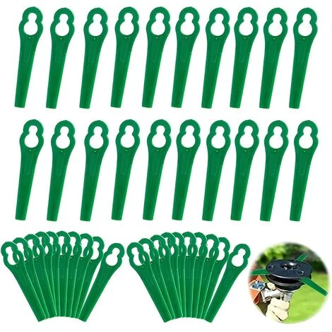 HKLFFJA 120pcs Lames En Plastique De Rechange Pour Coupe Bordure Lame De Tondeuse à Gazon Lames Pour Débroussailleuse Sans Fil Lames De Coupe De Remplacement Pour Jardin Pelouse (Vert) 3 HKLFFJA 120pcs Lames En Plastique De Rechange Pour Coupe Bordure Lame De Tondeuse à Gazon Lames Pour Débroussailleuse Sans Fil Lames De Coupe De Remplacement Pour Jardin Pelouse (Vert)