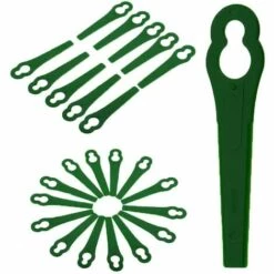 HKLFFJA Lot De 120 Lames De Rechange Pour Tondeuse à Gazon, Lame De Rechange En Plastique Pour Tondeuse à Gazon, Lames De Coupe Pour Tondeuse à Gazon, Lames De Rechange En Plastique(Vert)
