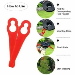HKLFFJA 120pcs Lames En Plastique De Rechange Pour Coupe Bordure Lame De Tondeuse à Gazon Lames Pour Débroussailleuse Sans Fil Lames De Coupe De Remplacement Pour Jardin Pelouse (Vert) 10 HKLFFJA 120pcs Lames En Plastique De Rechange Pour Coupe Bordure Lame De Tondeuse à Gazon Lames Pour Débroussailleuse Sans Fil Lames De Coupe De Remplacement Pour Jardin Pelouse (Vert) -France Tondeuse Soldes Boutique 57020508 4