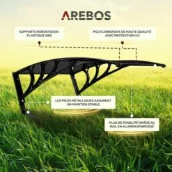 AREBOS AREBOS Garage De Tondeuse Robot | Abri Pour Robot | Taille 102 X 79 X 46 Cm | Résistant Aux Intempéries + Protection UV | Avec Pieds En Métal | Matériel De Montage Inclus Noir - Noir -France Tondeuse Soldes Boutique 57050257 4
