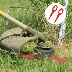 HKLFFJA Lames De Tondeuse à Gazon - 100 Pièces Lames De Tondeuse En Plastique Accessoires De Jardin Lames De Coupe Lames De Rechange Pour Tondeuse à Gazon Lame De Coupe-herbe Outils (Rouge) -France Tondeuse Soldes Boutique 57121689 4