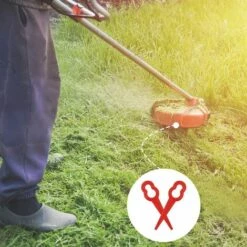 HKLFFJA Lames De Tondeuse à Gazon - 100 Pièces Lames De Tondeuse En Plastique Accessoires De Jardin Lames De Coupe Lames De Rechange Pour Tondeuse à Gazon Lame De Coupe-herbe Outils (Rouge) -France Tondeuse Soldes Boutique 57121689 5