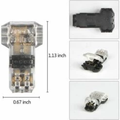 FLYME 12Pcs Connecteurs De Câble En T, 12V Etanches Connecteur De Fil Electrique à 2 Broches Connecteur Basse Tension Pour Connexion Electrique Temporaire / Audio / Vidéo / Eclairage -France Tondeuse Soldes Boutique 57355370 3