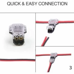 FLYME 12Pcs Connecteurs De Câble En T, 12V Etanches Connecteur De Fil Electrique à 2 Broches Connecteur Basse Tension Pour Connexion Electrique Temporaire / Audio / Vidéo / Eclairage -France Tondeuse Soldes Boutique 57355370 5