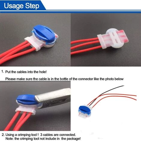 HKLFFJA Connecteurs De Câble Remplis Des Résines Pour Jardin & Extérieur Et Tondeuse Robot,50 Pièces 4 HKLFFJA Connecteurs De Câble Remplis Des Résines Pour Jardin & Extérieur Et Tondeuse Robot,50 Pièces – Image 2