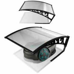 SWANEW Garage Pour Tondeuse à Gazon Protection Solaire Robot De Tonte Toit Capot De Protection Outils De Jardinage - Noir