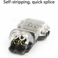 DECKON 12Pcs Connecteurs De Câble En T, 12V Etanches Connecteur De Fil Electrique à 2 Broches Connecteur Basse Tension Pour Connexion Electrique Temporaire / Audio / Vidéo / Eclairage -France Tondeuse Soldes Boutique 57597798 4