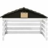 INLIFE Garage De Tondeuse à Gazon Noir Et Blanc 78x74x54 Cm Sapin -France Tondeuse Soldes Boutique 58276083 1