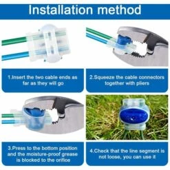 TINOR 20 Pièces Connecteurs De Câble Remplis Des Résines Connecteur Etanche 3 Trous Avec Pince Auto-Dénudante ABS Isolé Pour Les Tondeuses à Gazon Robotisées D'Extérieur, Les Jardins 10 TINOR 20 Pièces Connecteurs De Câble Remplis Des Résines Connecteur Etanche 3 Trous Avec Pince Auto-Dénudante ABS Isolé Pour Les Tondeuses à Gazon Robotisées D'Extérieur, Les Jardins -France Tondeuse Soldes Boutique 58345599 4