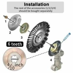 GRID COOL Lame De Coupe-herbe à Tête De Coupe-herbe De 8 Pouces Avec Kit D'adaptateur Universel 4pcs -France Tondeuse Soldes Boutique 58347557 3