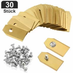 VINGO 30 Lames De Tondeuses-robots En Titane Pour Ardumower, Husqvarna Automower 0,75mm - Jaune