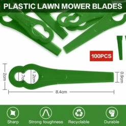 FVBJD Lames En Plastique De Rechange Pour Coupe-Bordures, 100 Lames De Rechange En Plastique Lames Plastique Lames De Tondeuse Pour Jardin Pelouse Tondeuse Accessoires(Vert) -France Tondeuse Soldes Boutique 58677383 3