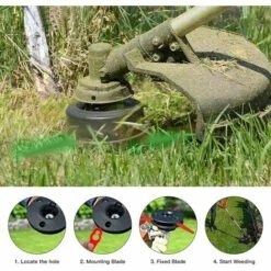 FVBJD Lames En Plastique De Rechange Pour Coupe-Bordures, 100 Lames De Rechange En Plastique Lames Plastique Lames De Tondeuse Pour Jardin Pelouse Tondeuse Accessoires(Vert) -France Tondeuse Soldes Boutique 58677521 4
