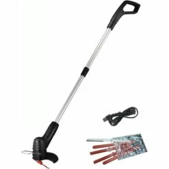 NAXUNNN Tondeuse à Gazon électrique Sans Fil Avec Batterie - Portable Et Extensible - Sans Fil - Pour Terrasse, Jardin