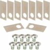 CYCLINGCOLORS 9x Lames De Robots Tondeuses + 9x écrous Compatible Avec HONDA Série MIIMO HRM 39x17,5mm Acier Inoxydable