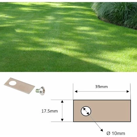 CYCLINGCOLORS 9x Lames De Robots Tondeuses + 9x écrous Compatible Avec HONDA Série MIIMO HRM 39x17,5mm Acier Inoxydable 4 CYCLINGCOLORS 9x Lames De Robots Tondeuses + 9x écrous Compatible Avec HONDA Série MIIMO HRM 39x17,5mm Acier Inoxydable – Image 2