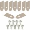 CYCLINGCOLORS 9x Lames De Robots Tondeuses + 9x écrous Compatible Avec GARDENA Yardforc Série R38 R40 R45 R50 R70 R75 R80 R100 R130 SC600 SC900 35x18mm Acier Inoxydable -France Tondeuse Soldes Boutique 59087280 1