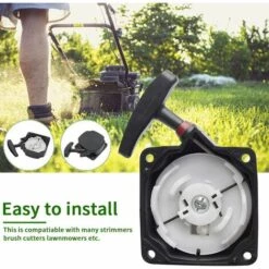 ABCRITAL Tondeuse À Gazon, Démarrage Facile, Assemblage Universel, Tirette À Lanceur Et Débroussailleuse (Taille : Fil D'Acier Noir) -France Tondeuse Soldes Boutique 59208037 5