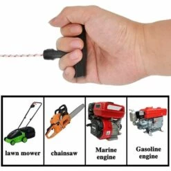 HIASDFLS Corde De Démarrage À Rappel 10 Mètres,Cordon De Traction Avec Poignée De Démarrage À Rappel 3 Pièces Pour Tondeuse À Gazon Moteur De Débroussailleuse De Bord De Coupe De Tronçonneuse -France Tondeuse Soldes Boutique 59250156 3