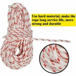 HIASDFLS Corde De Démarrage À Rappel 10 Mètres,Cordon De Traction Avec Poignée De Démarrage À Rappel 3 Pièces Pour Tondeuse À Gazon Moteur De Débroussailleuse De Bord De Coupe De Tronçonneuse -France Tondeuse Soldes Boutique 59250156 4