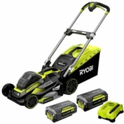 Pack RYOBI Tondeuse 36V RLM36X46H50PG - 2 Batteries 36V LithiumPlus 4.0Ah - 5.0Ah - 1 Chargeur