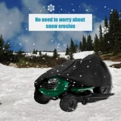 TRIOMPHE Housse De Tondeuse Housse De Protection Pour Tondeuse à Gazon Housse De Tracteur De Pelouse En Tissu Imperméable Et Anti-UV 210D Pour Extérieur Jardin Pelouse Avec Sac De Stockage ,(183X137X117cm） T-Audace -France Tondeuse Soldes Boutique 59400874 4