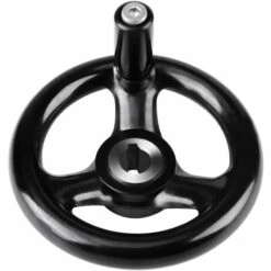 TINOR Roue à Main - Poignée De Volant Rond Noir à 3 Rayons Roue à Main En Plastique Avec Poignée Tournante Pour La Fraiseuse De Tour 12 * 100mm -France Tondeuse Soldes Boutique 59466315 3