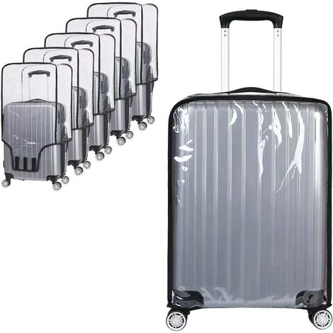 HEGUYEY Housse De Protection Pour Bagages,22 Pouces Housse Protection De Valise,Transparent PVC Couvertures De Valise Imperméable De Voyage Housse De Protection De Valise 3 HEGUYEY Housse De Protection Pour Bagages,22 Pouces Housse Protection De Valise,Transparent PVC Couvertures De Valise Imperméable De Voyage Housse De Protection De Valise