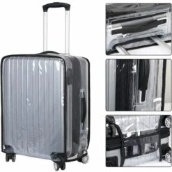HEGUYEY Housse De Protection Pour Bagages,22 Pouces Housse Protection De Valise,Transparent PVC Couvertures De Valise Imperméable De Voyage Housse De Protection De Valise 10 HEGUYEY Housse De Protection Pour Bagages,22 Pouces Housse Protection De Valise,Transparent PVC Couvertures De Valise Imperméable De Voyage Housse De Protection De Valise -France Tondeuse Soldes Boutique 59603787 4