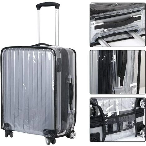HEGUYEY Housse De Protection Pour Bagages,22 Pouces Housse Protection De Valise,Transparent PVC Couvertures De Valise Imperméable De Voyage Housse De Protection De Valise 6 HEGUYEY Housse De Protection Pour Bagages,22 Pouces Housse Protection De Valise,Transparent PVC Couvertures De Valise Imperméable De Voyage Housse De Protection De Valise – Image 4