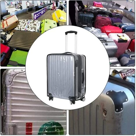 HEGUYEY Housse De Protection Pour Bagages,22 Pouces Housse Protection De Valise,Transparent PVC Couvertures De Valise Imperméable De Voyage Housse De Protection De Valise 7 HEGUYEY Housse De Protection Pour Bagages,22 Pouces Housse Protection De Valise,Transparent PVC Couvertures De Valise Imperméable De Voyage Housse De Protection De Valise – Image 5