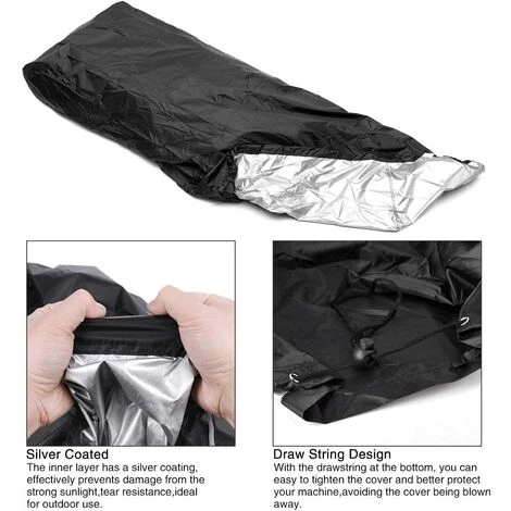 DENUOTOP Housse De Protection Pour Tondeuse Housse De Tondeuse à Gazon,Housse De Tondeuse 190T Avec Cordon De Serrage Et Sac De Rangement Pour Extérieur/intérieur,étanche, Anti-poussière,Anti-UV,187.96*99* 63.5 Cm 5 DENUOTOP Housse De Protection Pour Tondeuse Housse De Tondeuse à Gazon,Housse De Tondeuse 190T Avec Cordon De Serrage Et Sac De Rangement Pour Extérieur/intérieur,étanche, Anti-poussière,Anti-UV,187.96*99* 63.5 Cm – Image 3