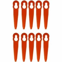 STARLIGHT 10 Lames De Rechange En Plastique Pour Tondeuse Stihl PolyCut 2-2 FSA 45, Rouge,STAR.L