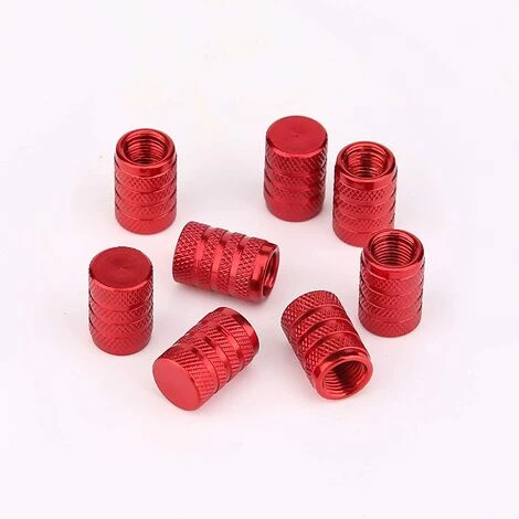 IRISFR Bouchons De Tige De Valve Voiture De Pneu, Couvercle De Bouchon De Valve De Pneu En Aluminium Avec Anneau En Caoutchouc Pour Voitures, SUV, Vélos, Velo Camions, Motos (Rouge), Lilaris 8 Pièces 6 IRISFR Bouchons De Tige De Valve Voiture De Pneu, Couvercle De Bouchon De Valve De Pneu En Aluminium Avec Anneau En Caoutchouc Pour Voitures, SUV, Vélos, Velo Camions, Motos (Rouge), Lilaris 8 Pièces – Image 4
