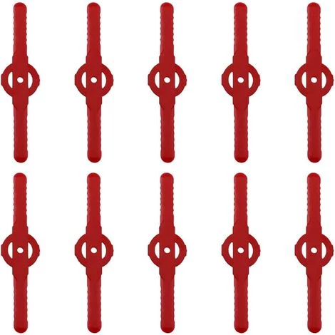AOUGO 10 Pièces Lames De Tondeuse Jardin Tondeuse Accessoires, Lames De Rechange En Plastique, Outils De Jardin, Petit Trou 5mm, Pour Jardin Pelouse Tondeuse, Coupe-Bordures Sans Fil(Rouge) 3 AOUGO 10 Pièces Lames De Tondeuse Jardin Tondeuse Accessoires, Lames De Rechange En Plastique, Outils De Jardin, Petit Trou 5mm, Pour Jardin Pelouse Tondeuse, Coupe-Bordures Sans Fil(Rouge)