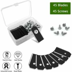 MACARON Lames De Rechange En Titane, 45 Pièces Lames En Titane, Lame Robot Tondeuse, Lames De Couteau En Titane Noir, Lame Tondeuse De Rachange, Pour Husqvarna Automower Gardena Robot Tondeuse Avec 45 Vis LO-Ron 9 MACARON Lames De Rechange En Titane, 45 Pièces Lames En Titane, Lame Robot Tondeuse, Lames De Couteau En Titane Noir, Lame Tondeuse De Rachange, Pour Husqvarna Automower Gardena Robot Tondeuse Avec 45 Vis LO-Ron -France Tondeuse Soldes Boutique 60657015 3