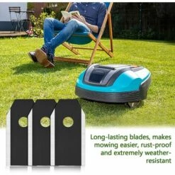 MACARON Lames De Rechange En Titane, 45 Pièces Lames En Titane, Lame Robot Tondeuse, Lames De Couteau En Titane Noir, Lame Tondeuse De Rachange, Pour Husqvarna Automower Gardena Robot Tondeuse Avec 45 Vis LO-Ron 10 MACARON Lames De Rechange En Titane, 45 Pièces Lames En Titane, Lame Robot Tondeuse, Lames De Couteau En Titane Noir, Lame Tondeuse De Rachange, Pour Husqvarna Automower Gardena Robot Tondeuse Avec 45 Vis LO-Ron -France Tondeuse Soldes Boutique 60657015 4