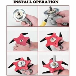 Cisea Tête De Coupe Extérieure Lame De Débroussailleuse Accessoires De Tête De Tondeuse à Gazon 6 Remplacement De La Tondeuse De Rasoir En Acier Avec Affûteuse De Lame （Kits D'adaptateur Non Inclus） -France Tondeuse Soldes Boutique 60689662 2