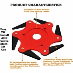 Cisea Tête De Coupe Extérieure Lame De Débroussailleuse Accessoires De Tête De Tondeuse à Gazon 6 Remplacement De La Tondeuse De Rasoir En Acier Avec Affûteuse De Lame （Kits D'adaptateur Non Inclus） -France Tondeuse Soldes Boutique 60689662 5