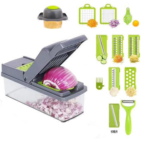 DONTODENT 12 En 1 Mandolines De Cuisine Professionnelle, Coupe Legume Avec 6 Lames En Remplaçables, Coupe Legumes Multifonctions Pour Trancher, Couper Et Râper Les Légumes 3 DONTODENT 12 En 1 Mandolines De Cuisine Professionnelle, Coupe Legume Avec 6 Lames En Remplaçables, Coupe Legumes Multifonctions Pour Trancher, Couper Et Râper Les Légumes