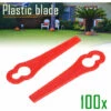 DONTODENT Lot De 100 Lames De Rechange En Plastique, Lames De Coupe En Plastique De Rechange, Lames De Tondeuse à Gazon, Grand Trou 10 Mm Petit Trou 5 Mm (10 X 5 Mm) -France Tondeuse Soldes Boutique 60940021 1