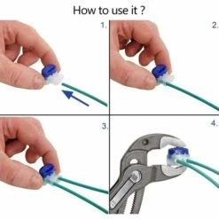 PESCE Connecteurs De Câble Remplis Des Résines, 40 Pièces Connecteurs De Câble Robot Tondeuse Remplis Étanche 3 Trous Fils Électrique Sertis Gel Résine Pour Tondeuses à Gazon Robotiques Automower. -France Tondeuse Soldes Boutique 61284309 4