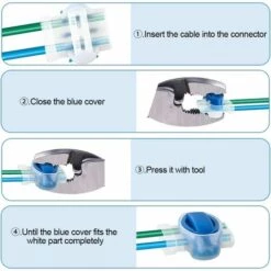 PESCE 26pcs Connecteurs De Câble Remplis Des Résines, Connecteurs De Câbles Pour Robot Tondeuse, Etanche Connecteur Fil Tondeuse Pour Jardin & Extérieur Et Tondeuse Robot Et Voiture Mower -France Tondeuse Soldes Boutique 61284315 4